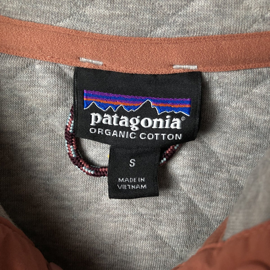 Patagonia Organic Cotton Diamond Quilt Half-Snap Sweatshirt, Women's Size Small cotton gray type Vintage Second Hand