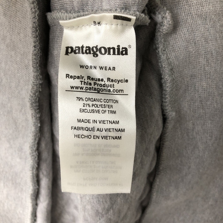 Patagonia Organic Cotton Diamond Quilt Half-Snap Sweatshirt, Women's Size Small cotton gray type Vintage Second Hand