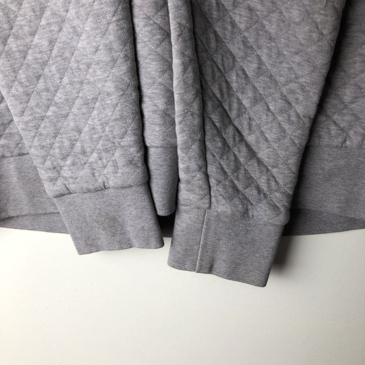 Patagonia Organic Cotton Diamond Quilt Half-Snap Sweatshirt, Women's Size Small cotton gray type Vintage Second Hand