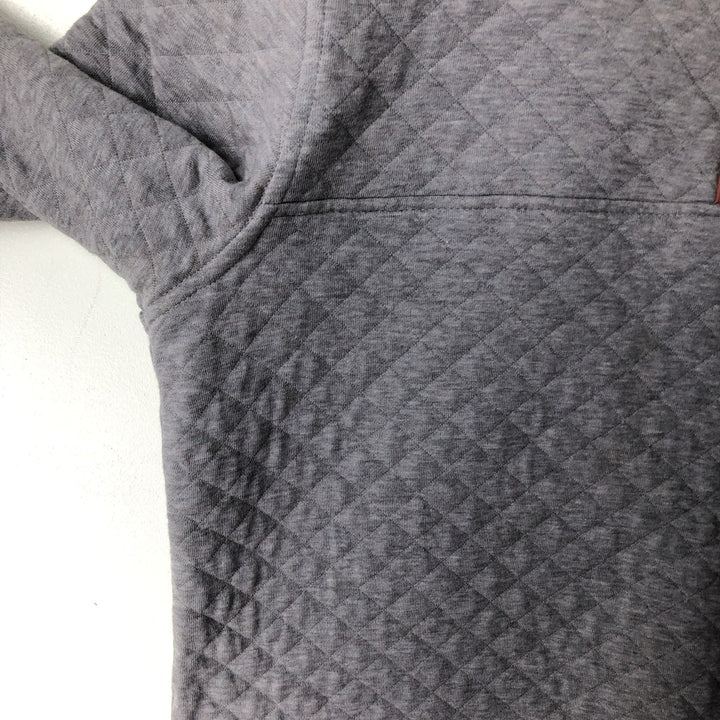Patagonia Organic Cotton Diamond Quilt Half-Snap Sweatshirt, Women's Size Small cotton gray type Vintage Second Hand