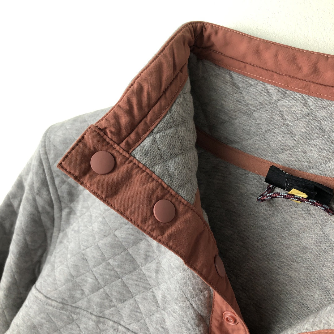 Patagonia Organic Cotton Diamond Quilt Half-Snap Sweatshirt, Women's Size Small cotton gray type Vintage Second Hand