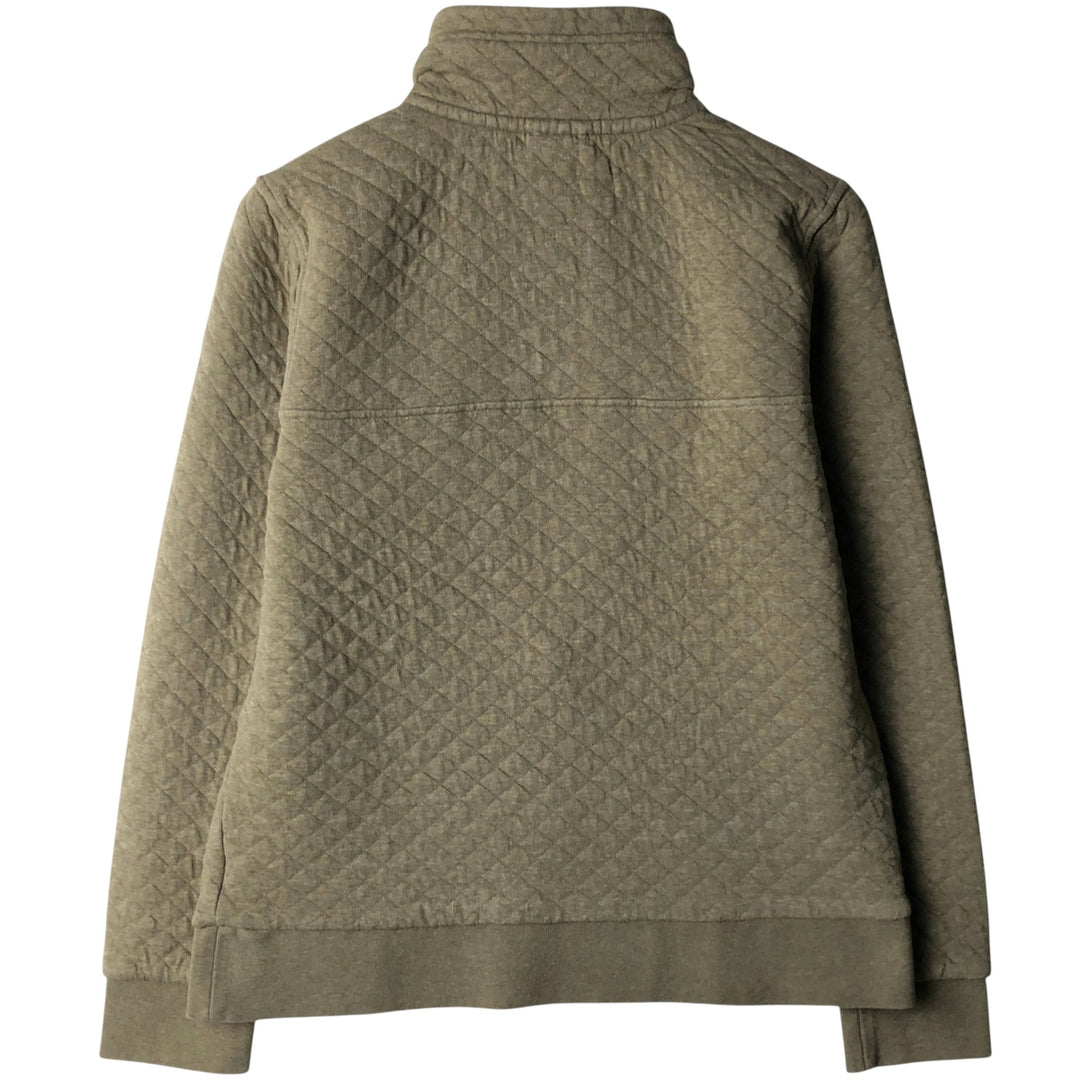 Patagonia Organic Cotton Diamond Quilt Half-Snap Sweatshirt, Women's Size Small cotton Beige type Vintage Second Hand
