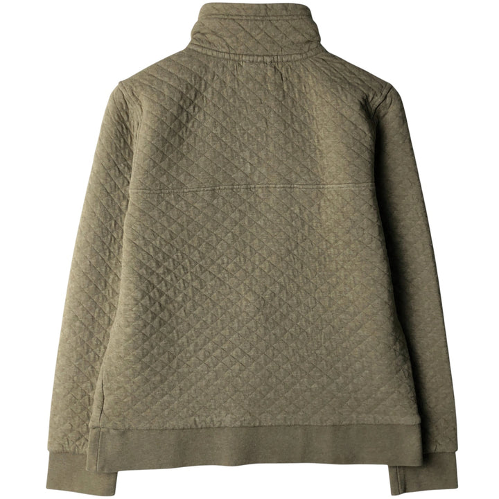 Patagonia Organic Cotton Diamond Quilt Half-Snap Sweatshirt, Women's Size Small cotton Beige type Vintage Second Hand