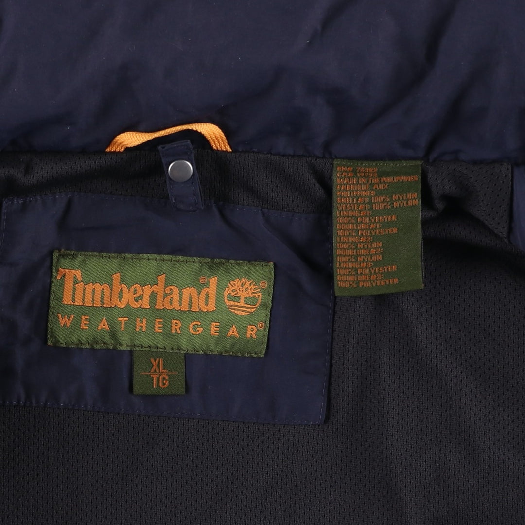 00'S Timberland nylon jacket, men's size XL Nylon navy blue type Vintage Second Hand