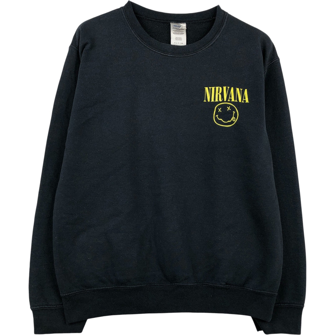 Gildan GILDAN NIRVANA band sweatshirt, women's size S cotton black type Vintage Second Hand