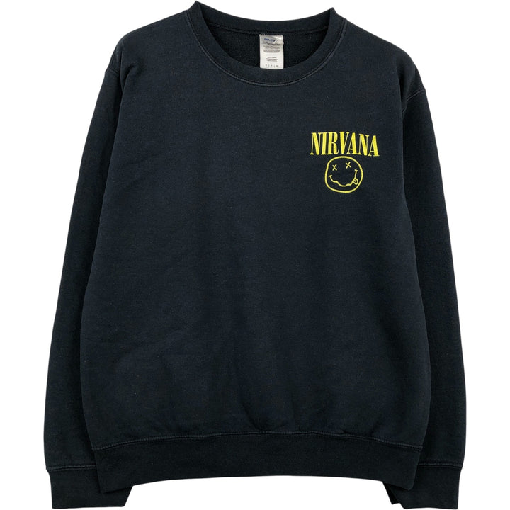 Gildan GILDAN NIRVANA band sweatshirt, women's size S cotton black type Vintage Second Hand