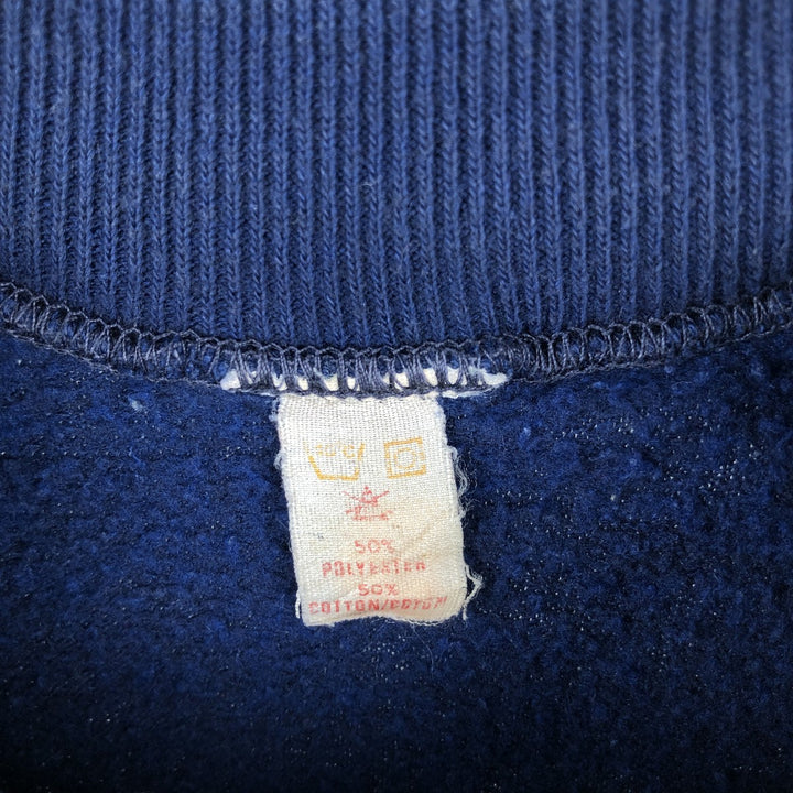 Vintage triple print college sweatshirt, size S, women's polyester navy blue type Vintage Second Hand