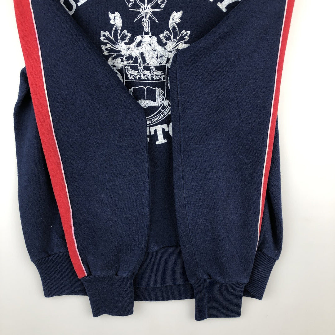 Vintage triple print college sweatshirt, size S, women's polyester navy blue type Vintage Second Hand