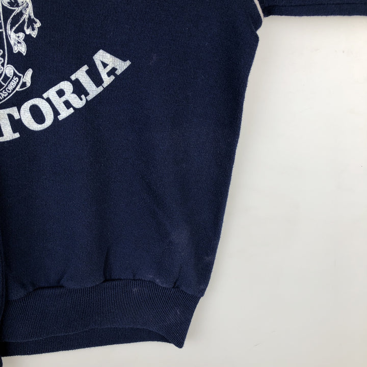 Vintage triple print college sweatshirt, size S, women's polyester navy blue type Vintage Second Hand