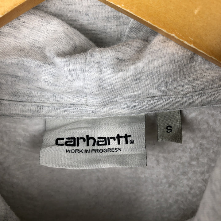 Carhartt WORK IN PROGRESS sweatshirt pullover hoodie, men's size S cotton gray type Vintage Second Hand