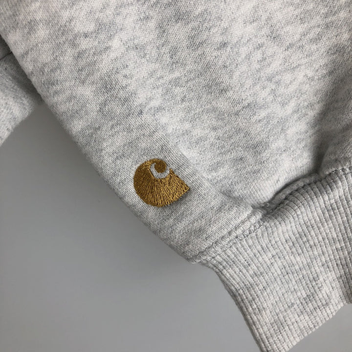 Carhartt WORK IN PROGRESS sweatshirt pullover hoodie, men's size S cotton gray type Vintage Second Hand