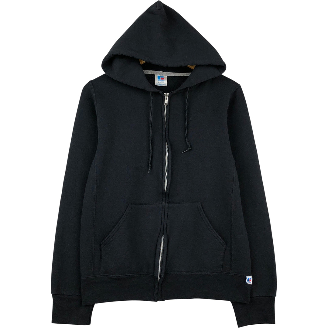 90s-00'S Russell full-zip sweatshirt, women's size S cotton black type Vintage Second Hand