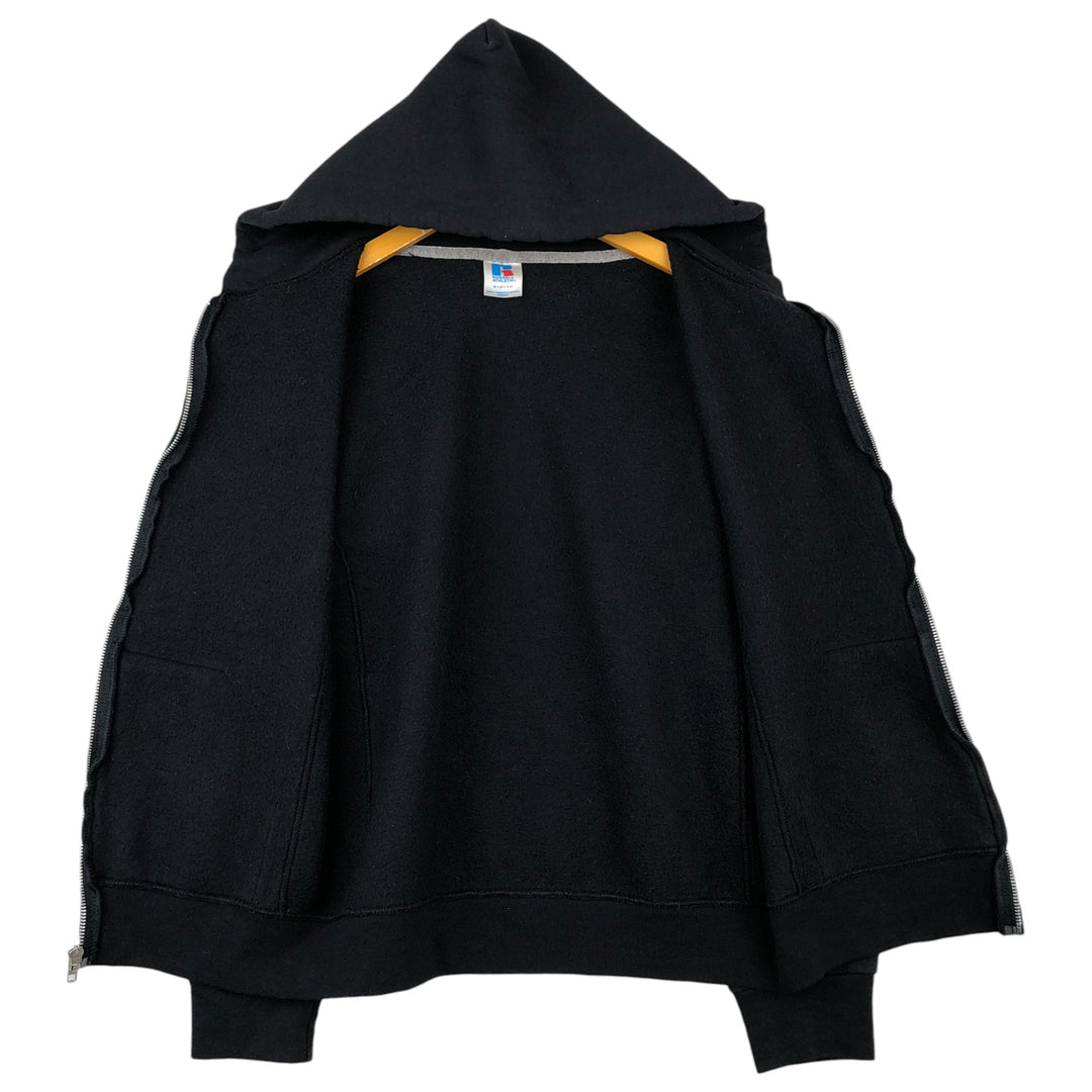 90s-00'S Russell full-zip sweatshirt, women's size S cotton black type Vintage Second Hand