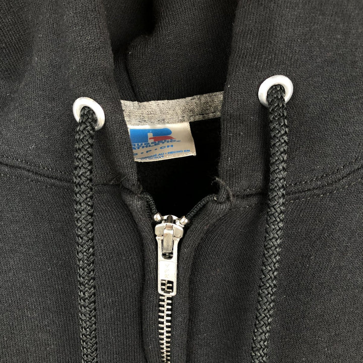 90s-00'S Russell full-zip sweatshirt, women's size S cotton black type Vintage Second Hand