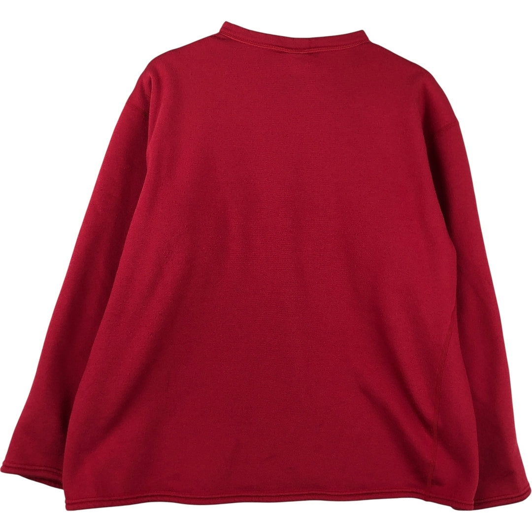 90s~ Patagonia CAPILENE Henley Fleece Pullover, Made in USA, Women's Size L unclear red type Vintage Second Hand