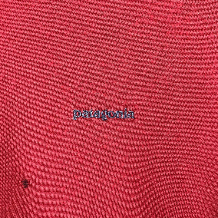90s~ Patagonia CAPILENE Henley Fleece Pullover, Made in USA, Women's Size L unclear red type Vintage Second Hand