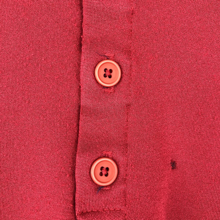 90s~ Patagonia CAPILENE Henley Fleece Pullover, Made in USA, Women's Size L unclear red type Vintage Second Hand