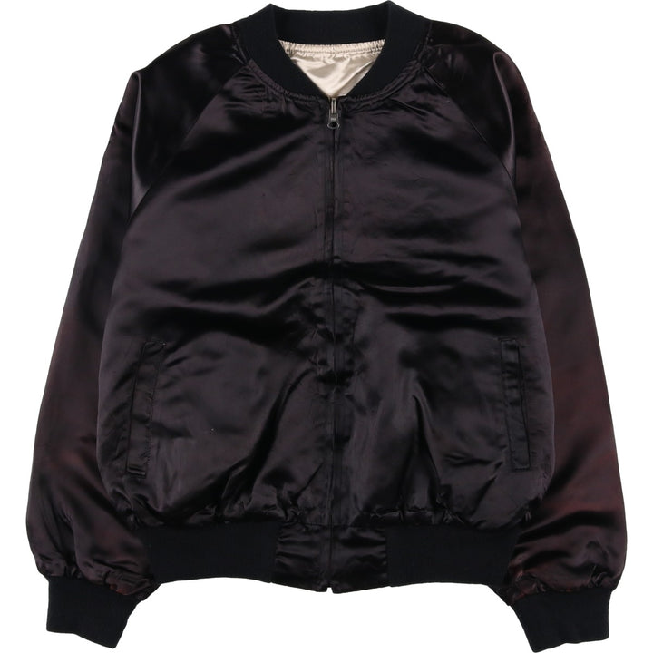 AAARDVARK'S Reversible Nylon Blouson, Made in USA, Men's Size L unclear black type Vintage Second Hand