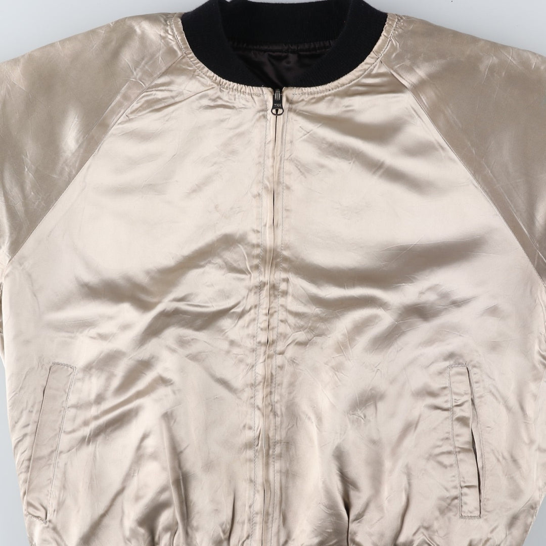 AAARDVARK'S Reversible Nylon Blouson, Made in USA, Men's Size L unclear black type Vintage Second Hand