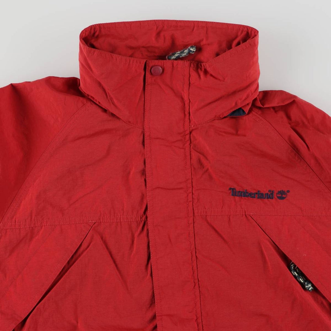 Vintage 90'S Timberland WEATHERGEAR nylon jacket, men's size L Nylon red type Vintage Second Hand