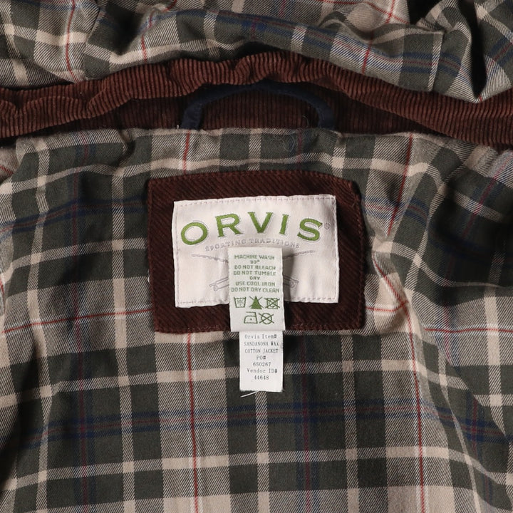 90s-00'S Orvis Cotton and Nylon Parka, Men's Size XL, Vintage cotton navy blue type Vintage Second Hand