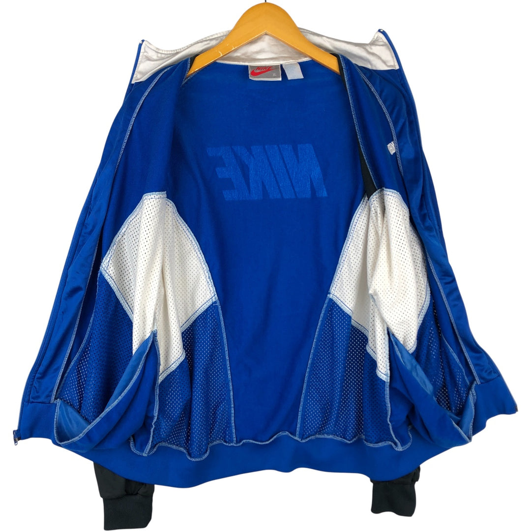 90'S Nike Silver Tag Back Logo Jersey Track Jacket Men's XL polyester blue type Vintage Second Hand