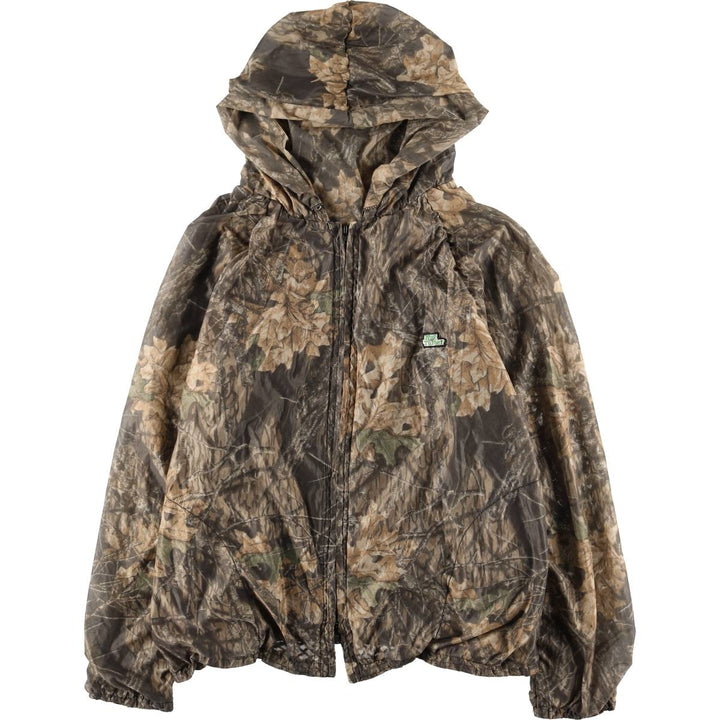 90'S Shannon's Bug Tamer Realtree Camo Hooded Bug Jacket Mosquito Parka Made in USA polyester Beige type Vintage Second Hand
