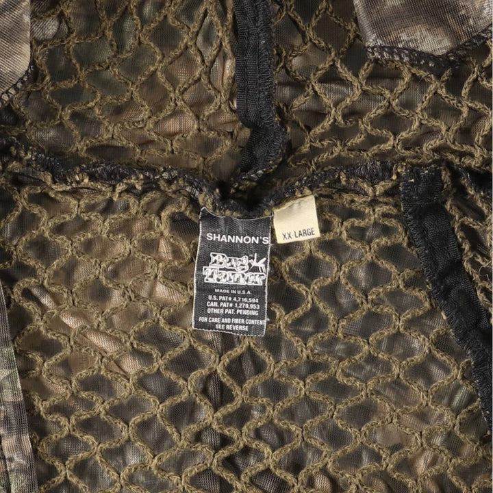 90'S Shannon's Bug Tamer Realtree Camo Hooded Bug Jacket Mosquito Parka Made in USA polyester Beige type Vintage Second Hand