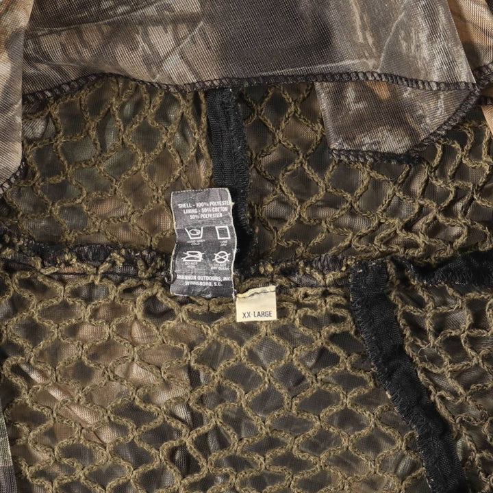 90'S Shannon's Bug Tamer Realtree Camo Hooded Bug Jacket Mosquito Parka Made in USA polyester Beige type Vintage Second Hand