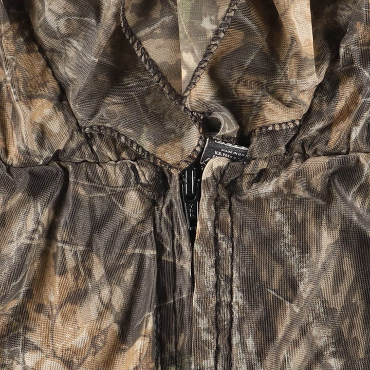 90'S Shannon's Bug Tamer Realtree Camo Hooded Bug Jacket Mosquito Parka Made in USA polyester Beige type Vintage Second Hand