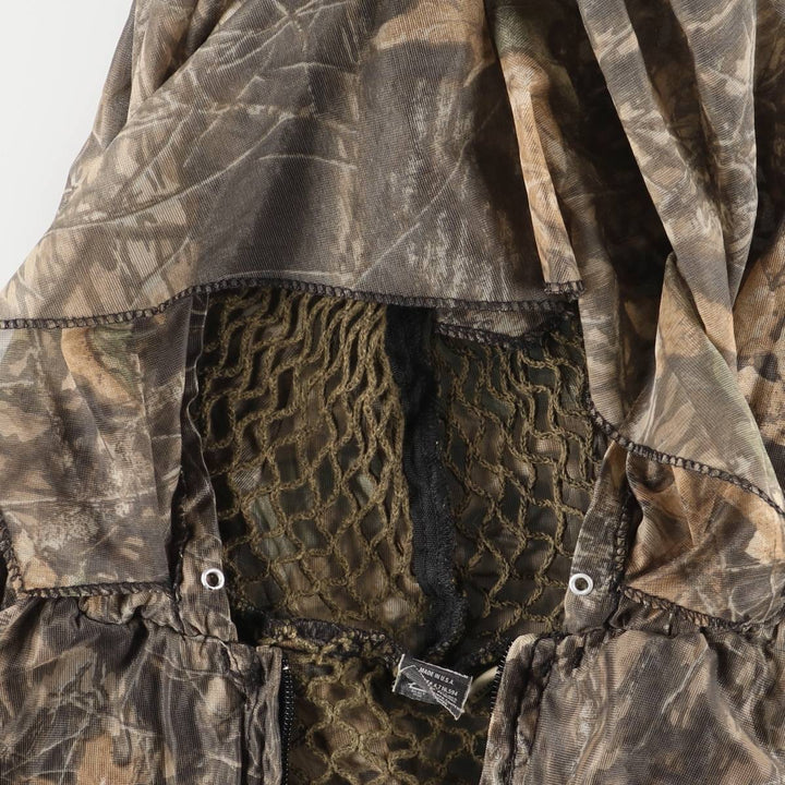 90'S Shannon's Bug Tamer Realtree Camo Hooded Bug Jacket Mosquito Parka Made in USA polyester Beige type Vintage Second Hand