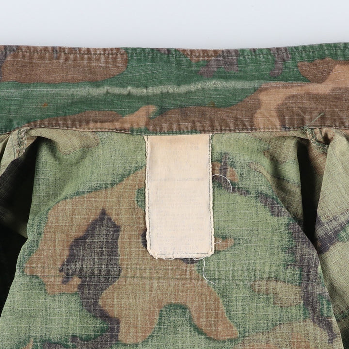 Camouflage Woodland Camo Ripstop with Stencil, ERDL Green Leaf Camo, Men's Medium unclear Khaki type Vintage Second Hand