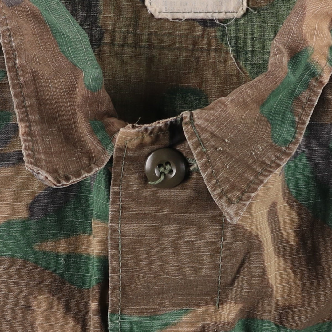 Camouflage Woodland Camo Ripstop with Stencil, ERDL Green Leaf Camo, Men's Medium unclear Khaki type Vintage Second Hand