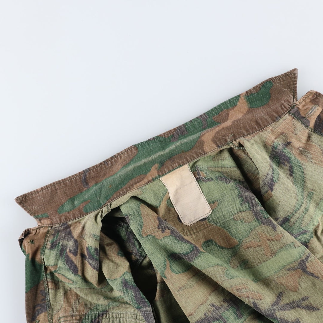 Camouflage Woodland Camo Ripstop with Stencil, ERDL Green Leaf Camo, Men's Medium unclear Khaki type Vintage Second Hand