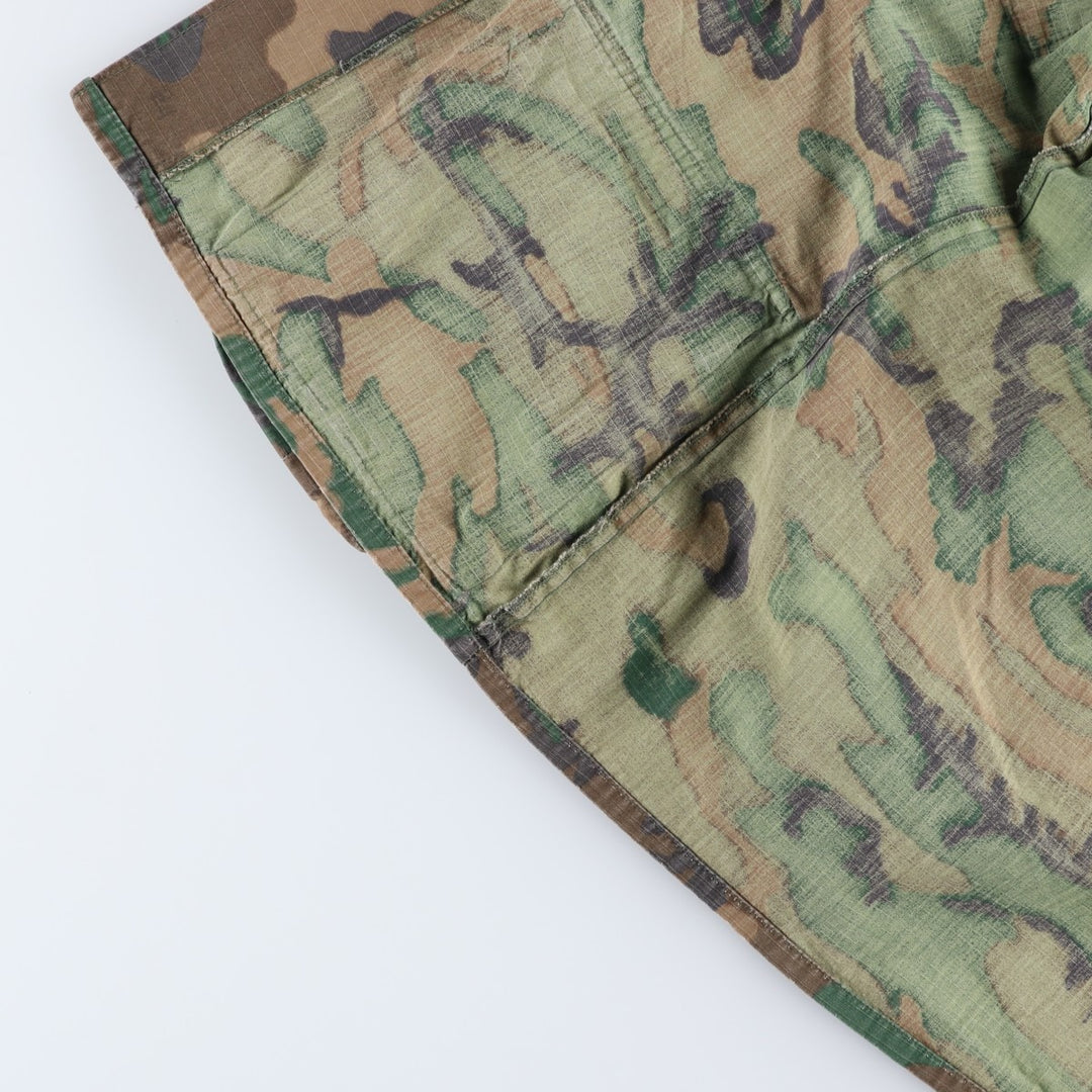 Camouflage Woodland Camo Ripstop with Stencil, ERDL Green Leaf Camo, Men's Medium unclear Khaki type Vintage Second Hand