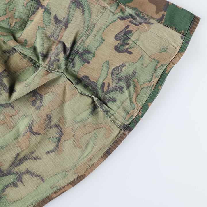 Camouflage Woodland Camo Ripstop with Stencil, ERDL Green Leaf Camo, Men's Medium unclear Khaki type Vintage Second Hand