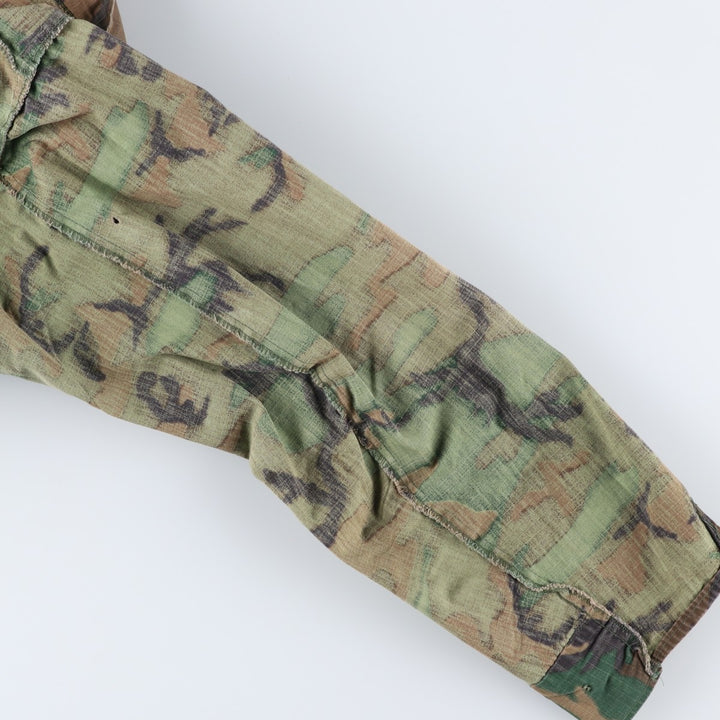 Camouflage Woodland Camo Ripstop with Stencil, ERDL Green Leaf Camo, Men's Medium unclear Khaki type Vintage Second Hand