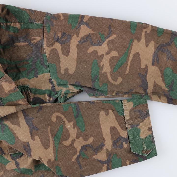 Camouflage Woodland Camo Ripstop with Stencil, ERDL Green Leaf Camo, Men's Medium unclear Khaki type Vintage Second Hand
