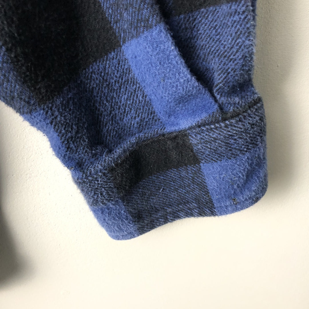 Field Stream & Stream Buffalo Check Long Sleeve Heavy Flannel Check Shirt, Men's Size Medium unclear blue type Vintage Second Hand