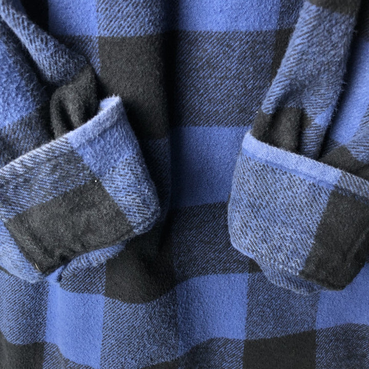 Field Stream & Stream Buffalo Check Long Sleeve Heavy Flannel Check Shirt, Men's Size Medium unclear blue type Vintage Second Hand