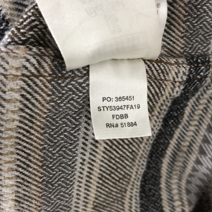Patagonia OGANIC COTTON STY53947FA19 Striped Pattern Long Sleeve Heavy Flannel Shirt, Men's Size L Organic cotton brown type Vintage Second Hand