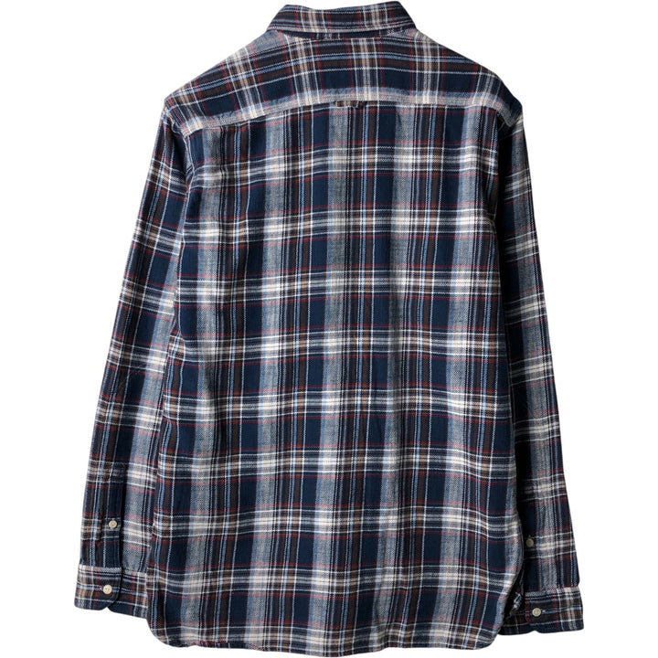 Levi's Long Sleeve Light Nell Check Shirt, Men's Size L cotton navy blue type Vintage Second Hand