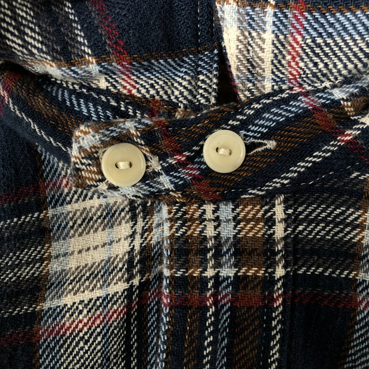 Levi's Long Sleeve Light Nell Check Shirt, Men's Size L cotton navy blue type Vintage Second Hand