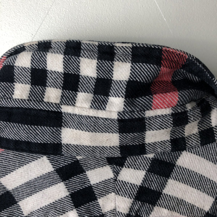 POLO by Ralph Lauren LOWELL CUSTOM FIT long-sleeved Lightflannel check shirt, made in Italy, men's size L cotton navy blue type Vintage Second Hand