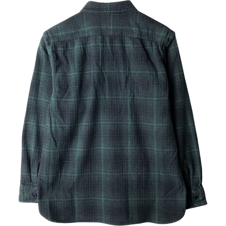 Levi's Relaxed Ombre Check Long Sleeve Light Flannel Check Shirt, Men's Size Medium unclear black type Vintage Second Hand