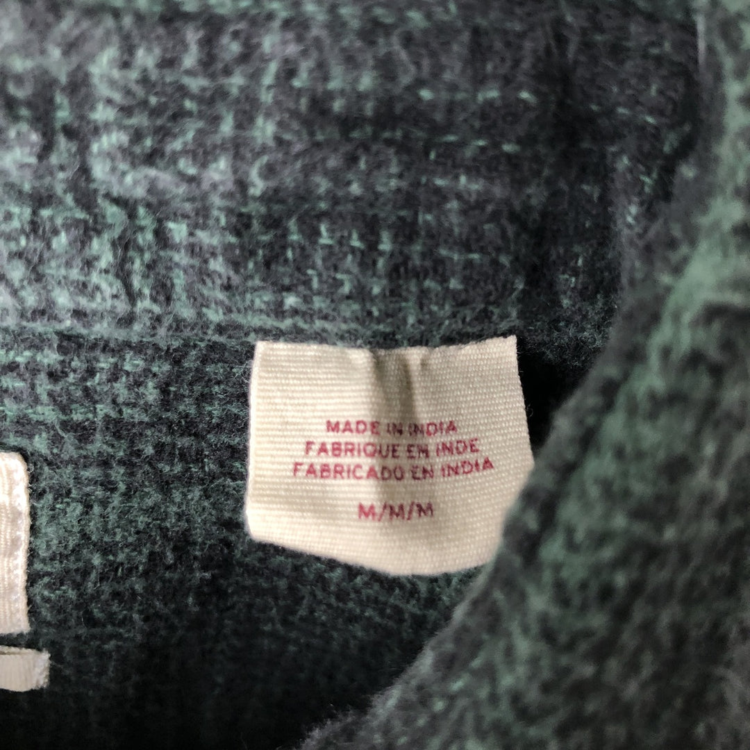 Levi's Relaxed Ombre Check Long Sleeve Light Flannel Check Shirt, Men's Size Medium unclear black type Vintage Second Hand