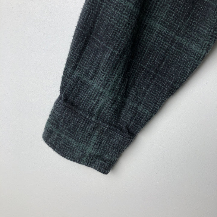 Levi's Relaxed Ombre Check Long Sleeve Light Flannel Check Shirt, Men's Size Medium unclear black type Vintage Second Hand