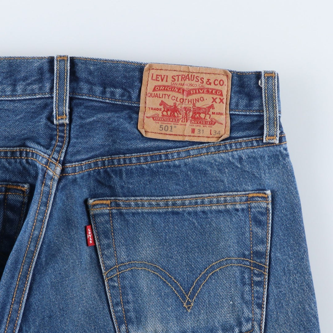 2000'S Levi's 501 Straight Leg Button-Fly Denim Pants, Men's, Size W29 cotton blue type Vintage Second Hand