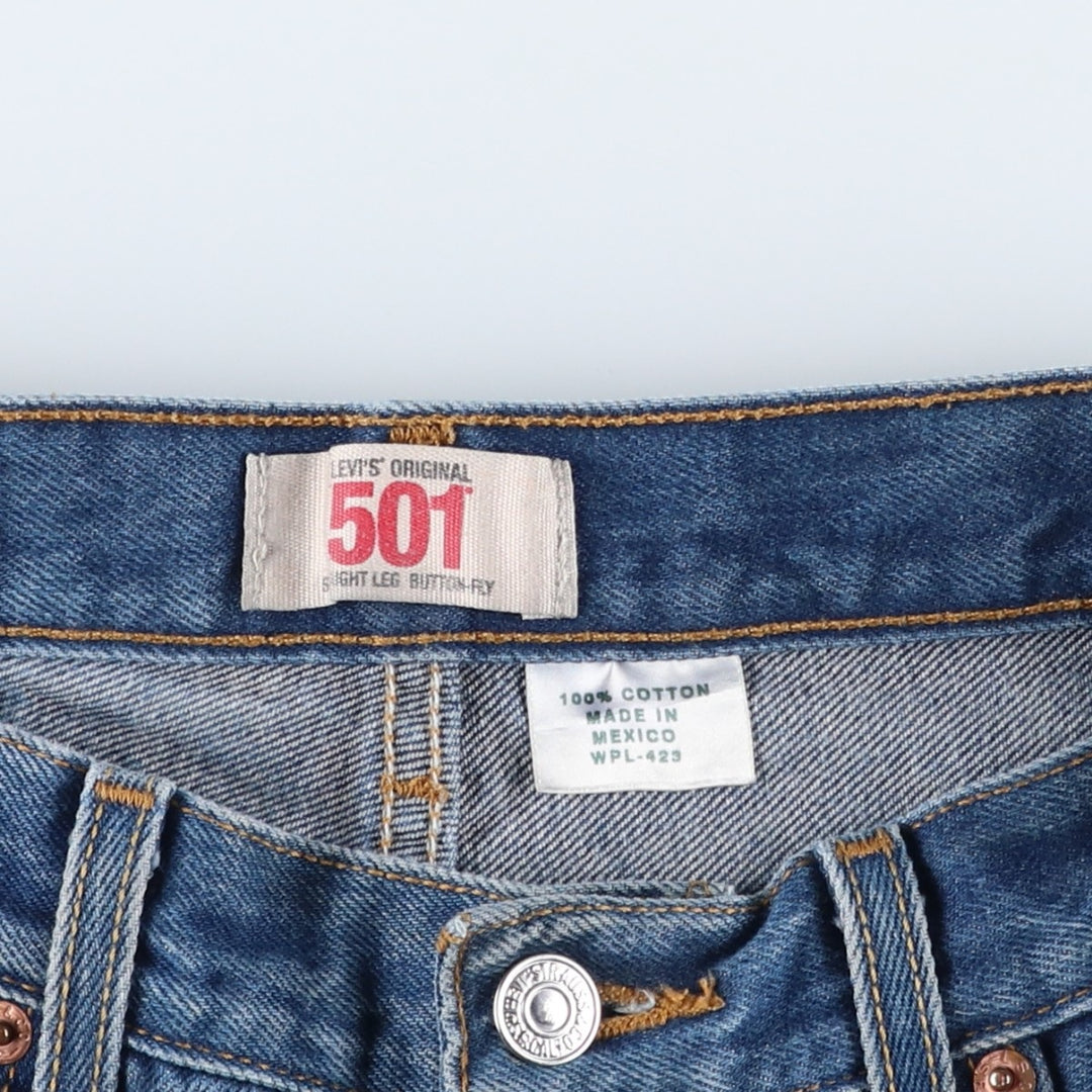 2000'S Levi's 501 Straight Leg Button-Fly Denim Pants, Men's, Size W29 cotton blue type Vintage Second Hand