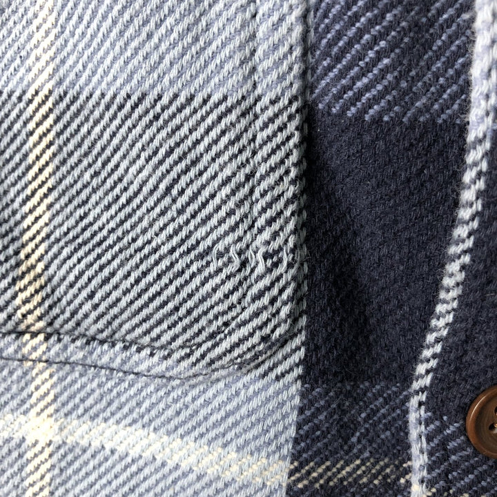 Old Navy Regular Fit Long Sleeve Flannel Check Shirt, Men's Size Medium cotton Blue type light blue Vintage Second Hand